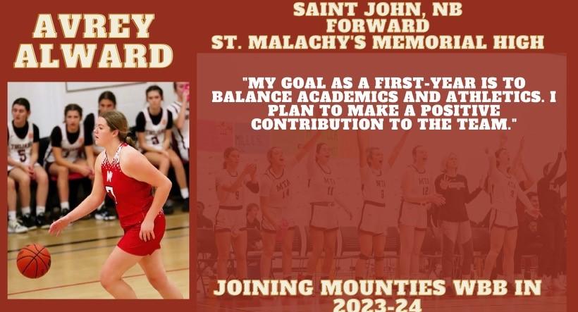 Avrey Alward joins Mounties Women’s Basketball program