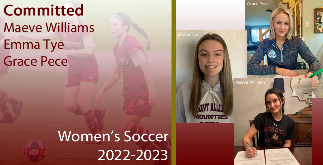 Mounties Women's Soccer Welcomes 3 New Athletes for 2022-23 Season