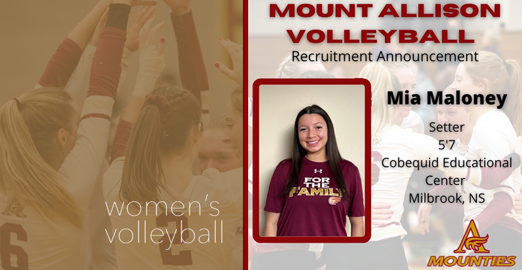 Women's Volleyball Mounties Welcome Mia Maloney