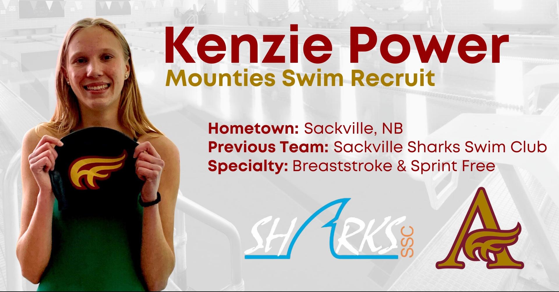 Kenzie Power Joins Mounties Women's Swim Team