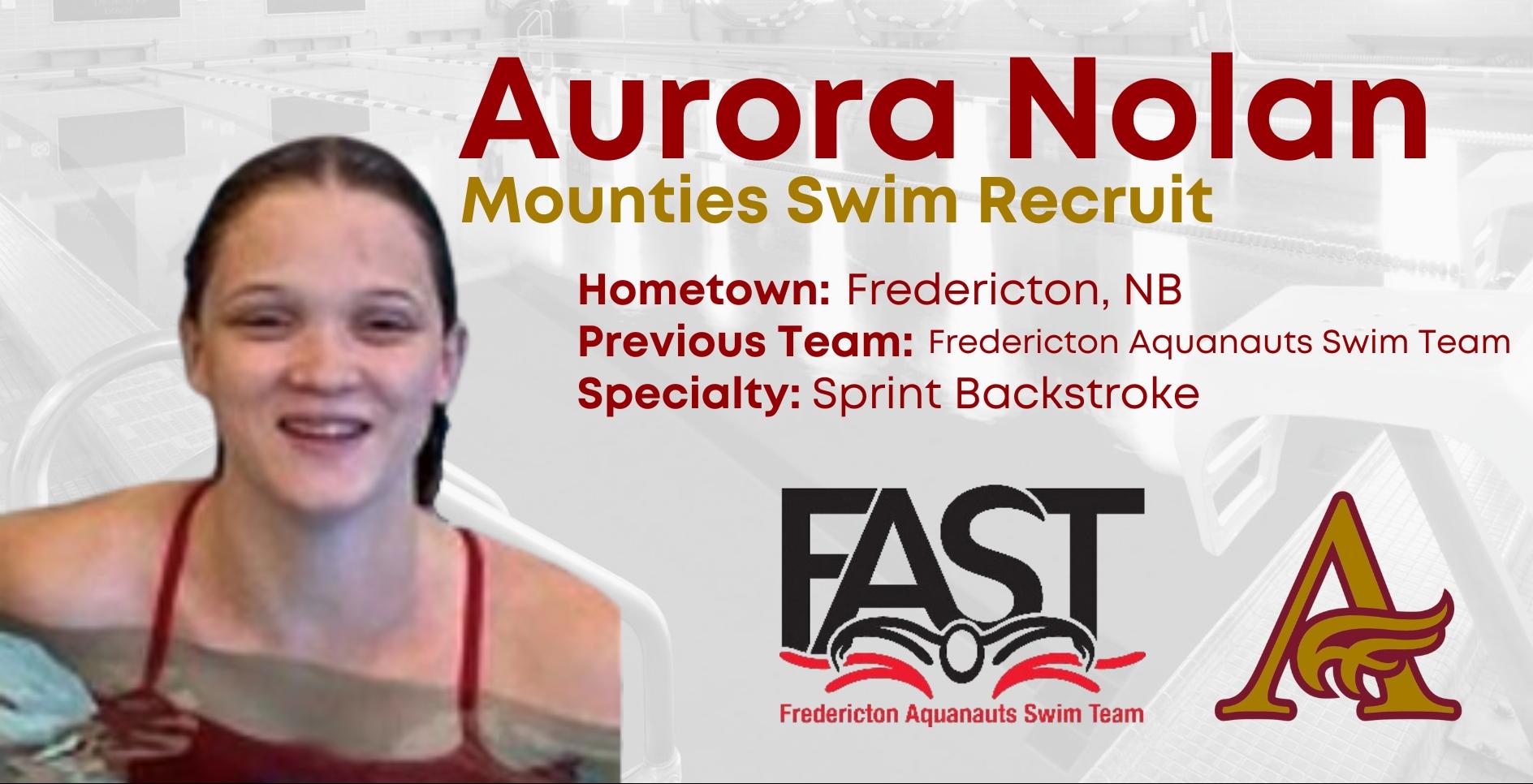Aurora Nolan Joins Mounties Women's Swim Team