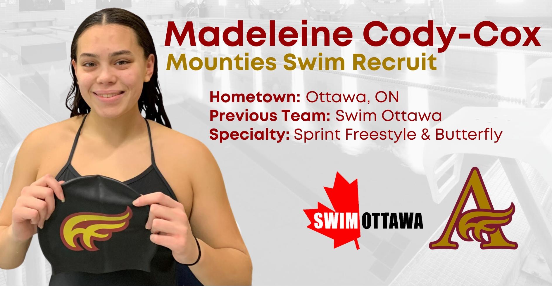 Madeleine Cody-Cox Joins Mounties Women's Swim Team