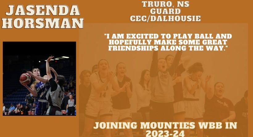Jasenda Horsman joins Mounties Women’s Basketball program