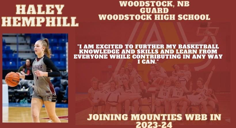 Haley Hemphill joins Mounties Women’s Basketball program