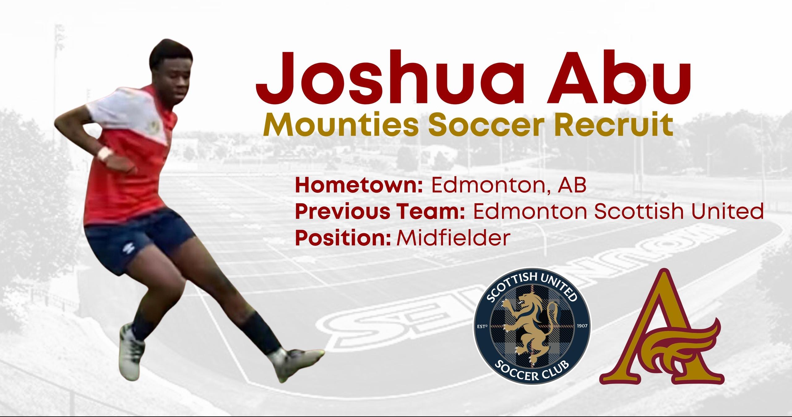Joshua Abu Joins Mounties Men's Soccer for 2023-24 Season